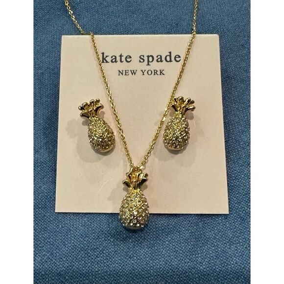 Kate Spade NEW necklace & earrings SET - Pineapple Passion jewelry - Picture 6 of 13